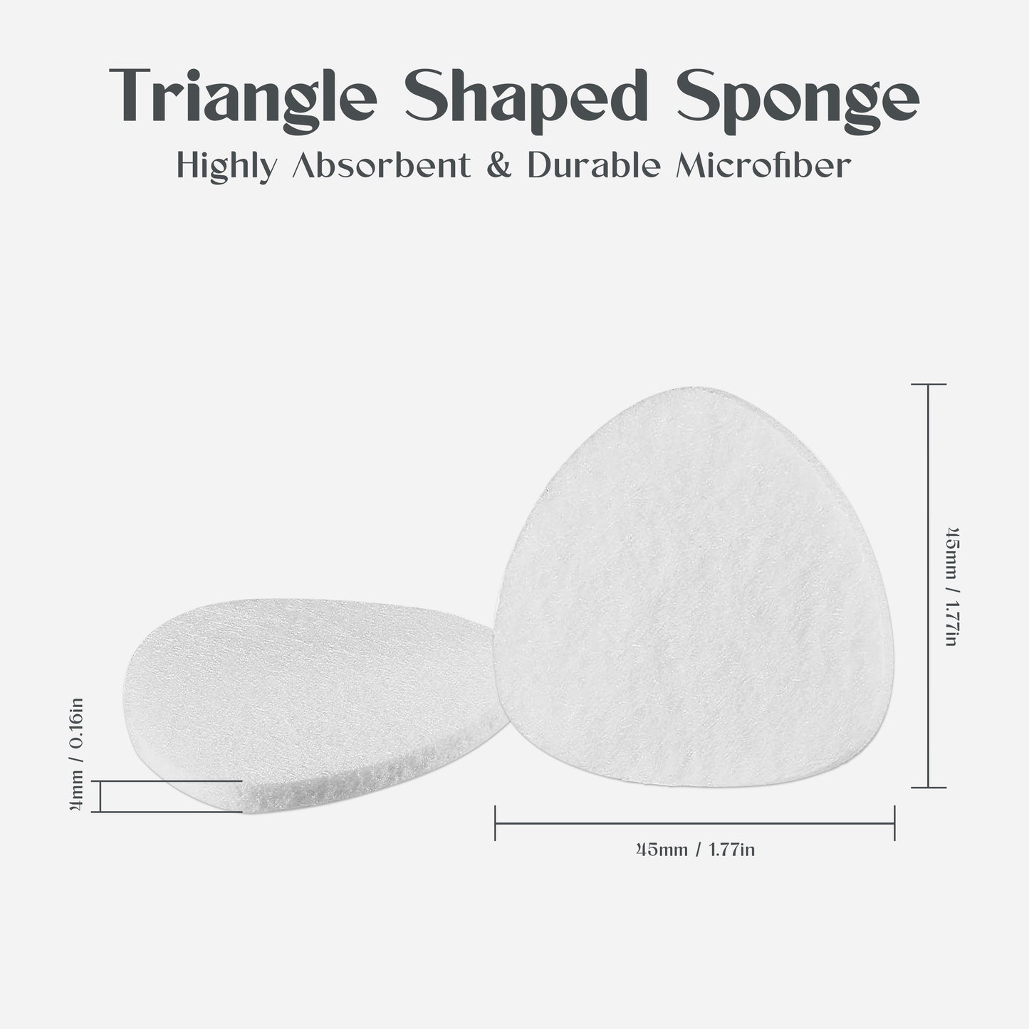 Triangle Shaped Sponge Pack Of 4 Pieces 1.7"x1.7" Size