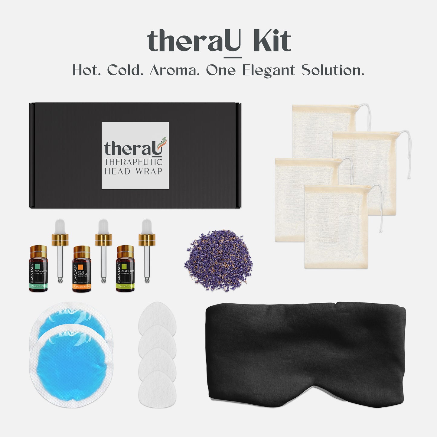 TheraU Head Wrap Kit For Hot/Cold Aromatherapy